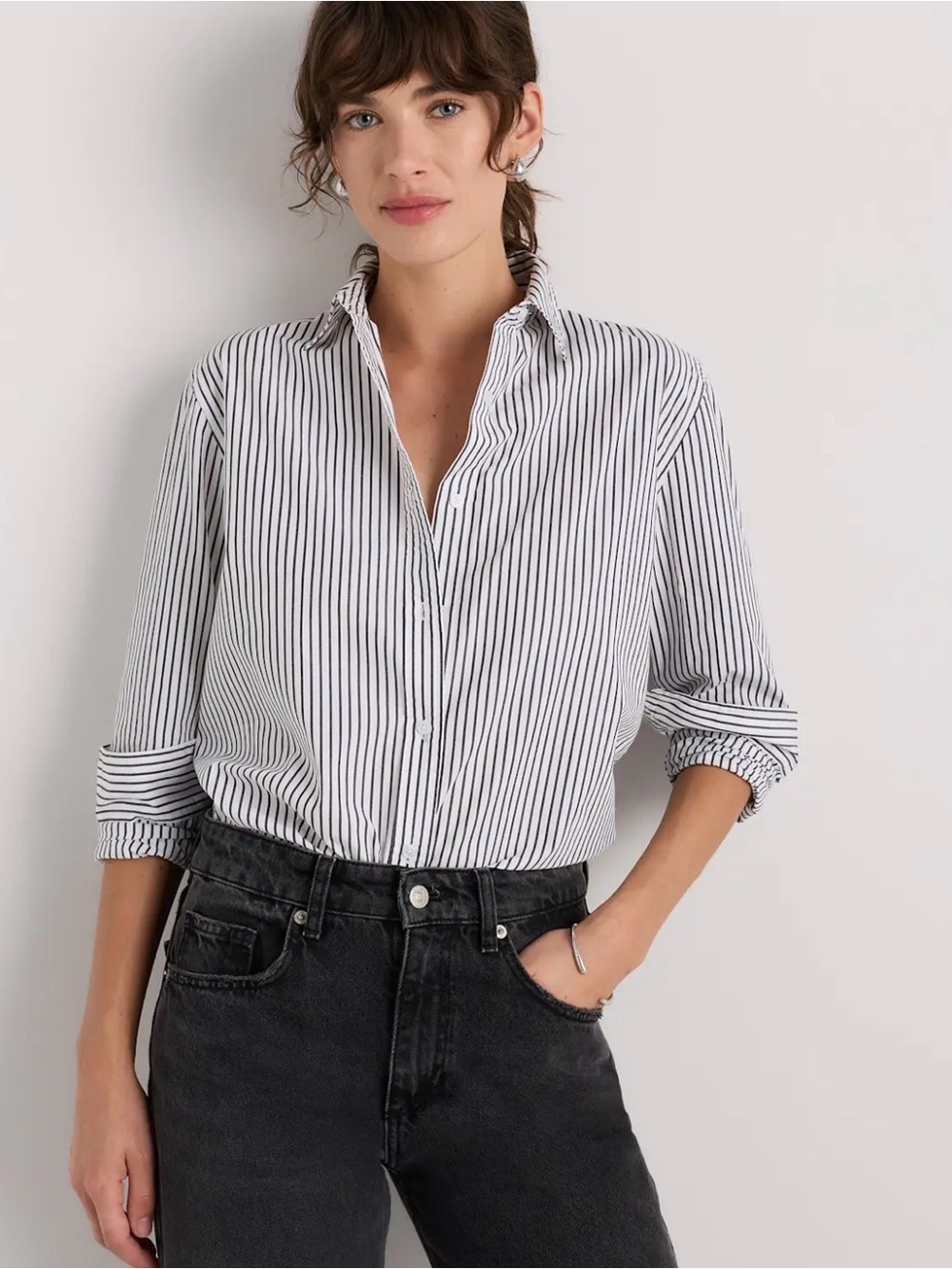 NWT Quince 100% Organic Cotton Poplin Long Sleeve Shirt